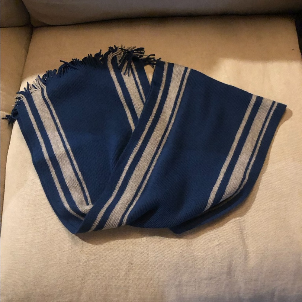 Navy blue cotton blend men’s scarf